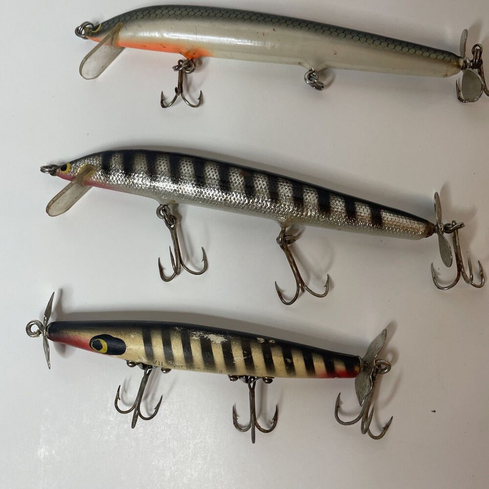 Vintage Lot Of 3 Fishing Lures 5” Minnow Spinners Smithwick - Picture 3 of 6